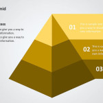 Four Step Pyramid 3D PPT Diagram