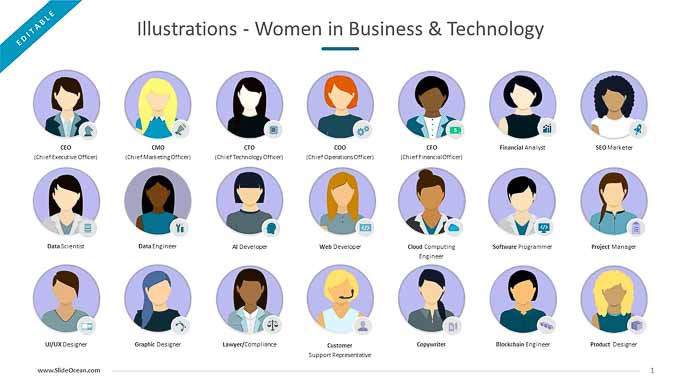 01-Illustrations-Women-in-Business-and-Technology-PPT-powerpoint