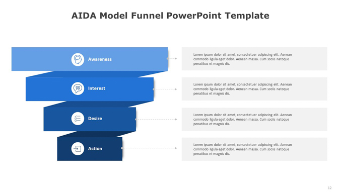 AIDA Model Funnel PowerPoint Template (11 of 12)