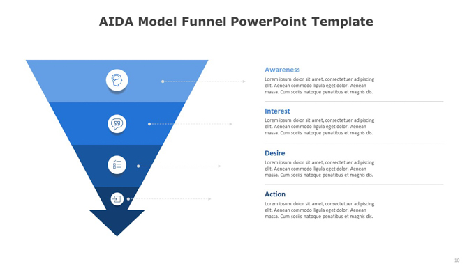 AIDA Model Funnel PowerPoint Template (9 of 12)