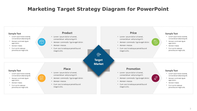 Marketing Target Strategy Diagram for PowerPoint (2 of 6)