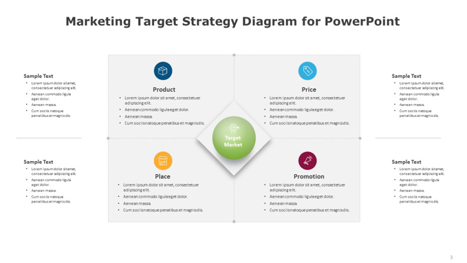 Marketing Target Strategy Diagram for PowerPoint (3 of 6)