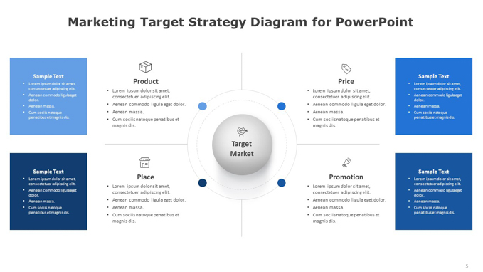 Marketing Target Strategy Diagram for PowerPoint (4 of 6)