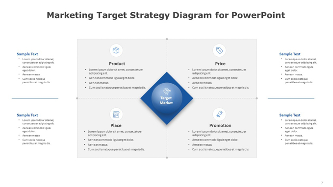 Marketing Target Strategy Diagram for PowerPoint (6 of 6)