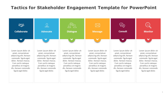 Tactics for Stakeholder Engagement Template for PowerPoint (1 of 6)