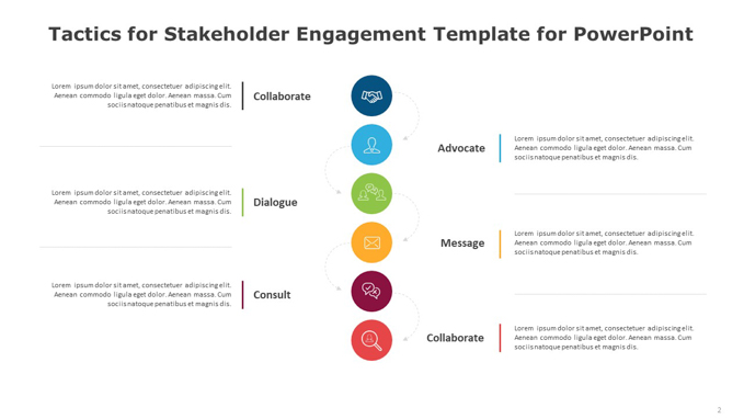 Tactics for Stakeholder Engagement Template for PowerPoint (2 of 6)