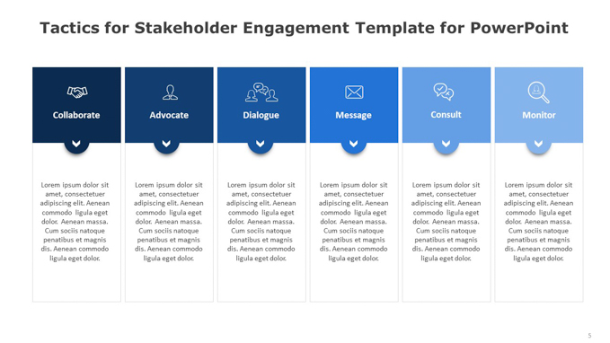 Tactics for Stakeholder Engagement Template for PowerPoint (4 of 6)