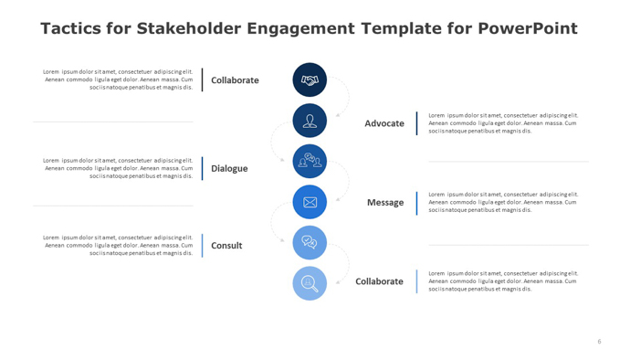 Tactics for Stakeholder Engagement Template for PowerPoint (5 of 6)