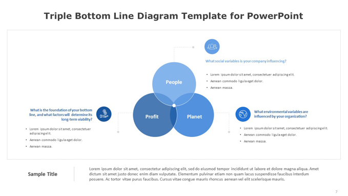 Triple Bottom Line Diagram Template for PowerPoint (6 of 6)